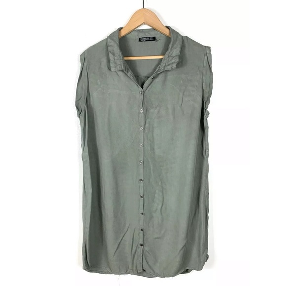Cotton On Dresses & Skirts - Cotton On Shirt Dress Green Button Down Large